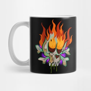 Skull on fire Mug